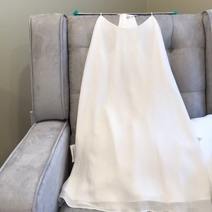 White summer dress with tie belt